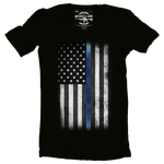 Brothers & Arms USA Thin Blue Line Flag Black t-shirt