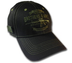 Brothers and Arms USA signature hat. black green ar-15 flag military green