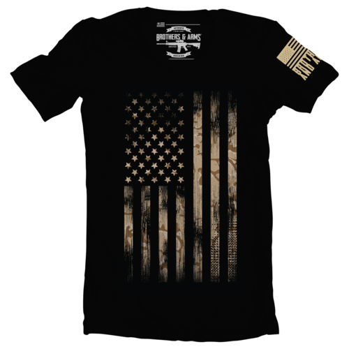 Battle Flag - camo & black short sleeve t-shirt – Brothers & Arms USA