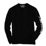 Black long sleeve graphic t-shirt back and sleeve print brothers & arms usa the original man brand FAFO Strike first, hit hard, leave a mark