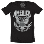 America Brothers & Arms USA 1789 Black freedom eagle right to bear arms amendment II  it is our right 