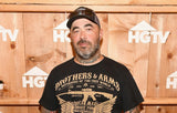 Aaron Lewis Brothers & Arms USA Defenders of the Free World American Made Proud American Guns & Ammo black t-shirt 