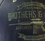 Brothers and Arms USA signature hat. black green ar-15 flag military green