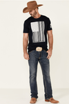 barcode flag made in America navy tshirt boot barn