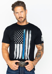 Brothers & Arms USA Thin Blue Line Flag Black t-shirt Boot Barn