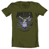 America Brothers & Arms USA 1789 military green army green reedom eagle right to bear arms amendment II it is our right military green