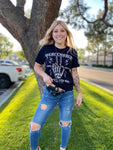 Brothers & Arms USA Peacemaker black t-shirt world peace justice for all peace through superior firepower Hannah Keys